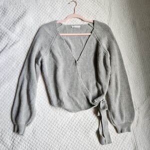 Faux wrap sweater